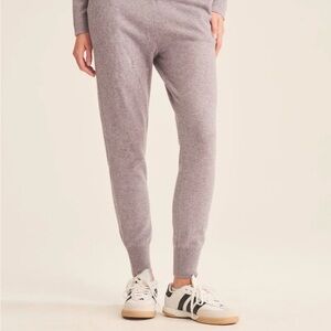 NAADAM 100% Cashmere Jogger Pants | Soft Gray | Size S